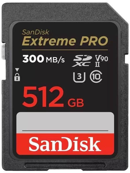 SanDisk Extreme PRO UHS-II U3 V90 SD 512GB