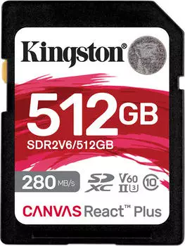 Kingston Canvas React Plus V60 SDXC 512GB Kingston Canvas React Plus V60 SDXC 512GB