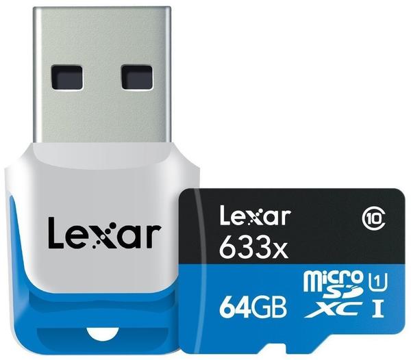 Lexar LSDMI64GBBEU633R Class 10 micro-SDXC 64GB