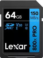 Lexar LSD0800P064G-BNNNG, Lexar SDXC PRO Blue Series - 800x 150MB/s UHS-1 V10 64 GB