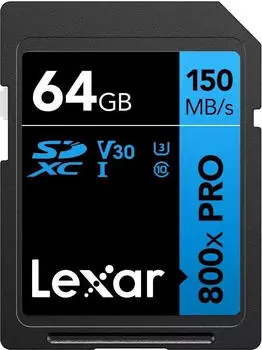 Lexar High-Performance 800x Pro SDXC 64GB
