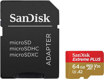 SanDisk Extreme PLUS A2 microSDXC 64GB (SDSQXBU-064G-GN6MA)