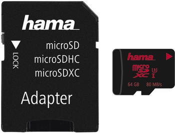 Hama microSDXC UHS Speed C3 UHS-I 80MB 64GB