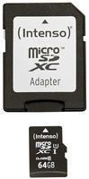 Intenso Micro SDXC 64GB Class 10 Speicherkarte inkl. SD-Adapter (UHS-I)