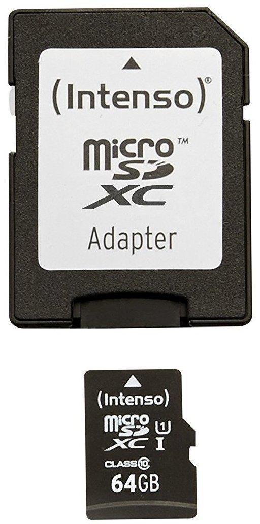 Intenso Micro SDXC 64GB Class 10 Speicherkarte inkl. SD-Adapter (UHS-I)  Test Testbericht.de-Note: befriedigend vom (März 2023)
