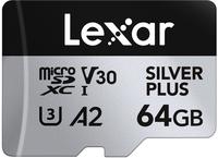 Lexar LMSSIPL064G-BNANG, Lexar Professional Silver Plus (64 GB, microSDXC, U3, UHS-I)