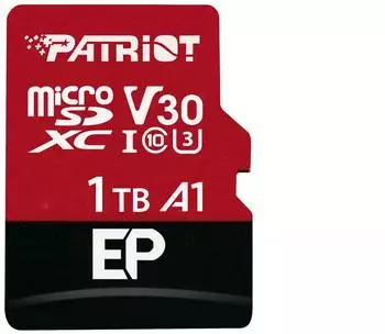 Patriot 1tb microsdxc patriot ep pro 90/80mb/s a1 v30 u3 class 10 [pef1tbep31mcx]