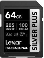 LEXAR SDXC-Card Silver Plus 64GB UHS-1 (205/150MB/s)