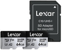 Lexar LMSSIPL064G-B2ANG, Lexar Professional Silver Plus 2-Pack (64 GB, MicroDrive,