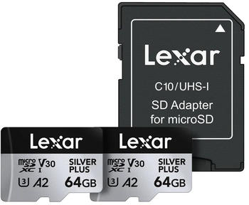 Lexar Professional SILVER PLUS microSDXC 64GB (2x)
