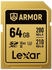 64 GB: Lexar Armor Gold Pro SDXC UHS II