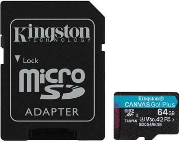 Kingston Canvas Go! Plus microSDXC Gen4 64GB (Adapter)