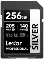 Lexar 256 GB SD-Karte Silber, bis zu 205 MB/s lesen, 140 MB/s schreiben, SDXC UHS-I