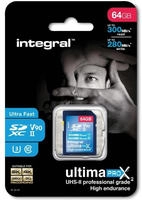 INTEGRAL SDXC-Card 64GB Ultima ProX V90 (300/240MB/s) (Class10)