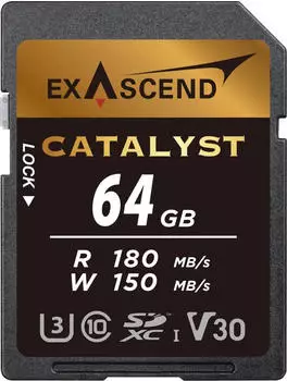 Exascend Catalyst SD-Karte 64GB UHS-I V30 U3 (EX64GSDU1)