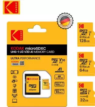 Kodak UHS-I U3 V30 microSD 128GB
