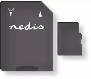 Nedis microSDXC-Speicherkarte 64GB UHS-I Class 10 mit SD-Adapter (MMSD64100BK)
