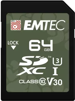 Emtec SD-Karte Outdoor 64GB UHS-I U3 V30 IPX7 (ECMSD64GXCU3OR)