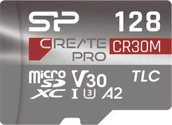 Silicon Power CreatePro CR30M microSD-Karte 128GB UHS-I Class 10 (SP128GBSTXLA2V1CSP)