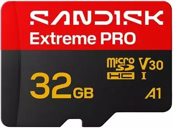 SanDisk Extreme PRO microSDHC UHS-I 32GB, 100MB/s, A1, Class 10 (SDSQXCO-032G-GS6MA)