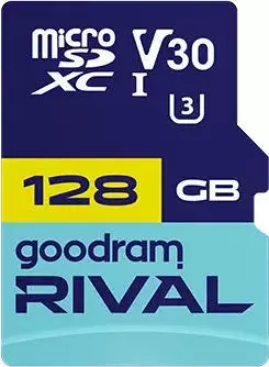 GoodRAM RIVAL microSDXC 128GB V30 UHS-I U3 + Adapter (GGSM3AA-1280R12)