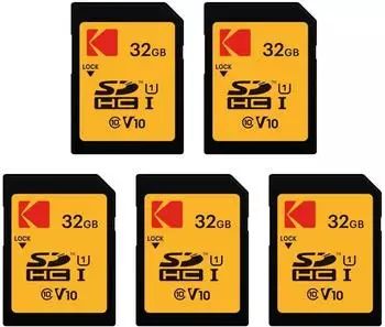 Kodak SDHC-Speicherkarte Ultra High Speed 32GB Class 10, 5er-Pack