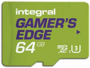 Integral Gamer's Edge microSD-Karte 64GB für Nintendo Switch (INMSDX64G10-100V30GE)