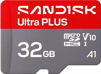 SanDisk Ultra Plus microSD UHS-I Speicherkarte 32GB 130MB/s