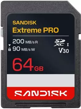 SanDisk Extreme PRO SD UHS-I Speicherkarte 64GB 200MB/s (SDSDXXU-064G-GSCIN)