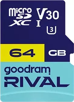GoodRAM Rival microSDXC 64GB V30 UHS-I U3 + Adapter (GGSM3AA-0640R12)