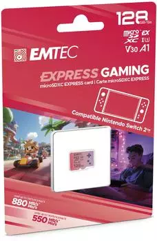 Emtec MicroSDXC 128GB UHS-I U3 V30 A1 Express Gaming 880MB/s (ECMSDM128GEXG)