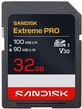 SanDisk Extreme Plus SD UHS-I Speicherkarte 32GB 100MB/s (SDSDXXO-032G-GSCIN)