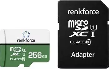 Renkforce RF-mSDC-256GB microSD-Karte 256GB Class 10, UHS-I mit SD-Adapter (RF-7578368)