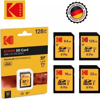 Kodak SD-Karte 128GB UHS-I U1 V10 (EKMSD128GXC10K)