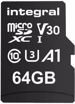 Integral microSD-Karte 64GB Twin Pack 100MB/s UHS-I U3 V30 A1 (INMSDX64G100/50TWPCK)