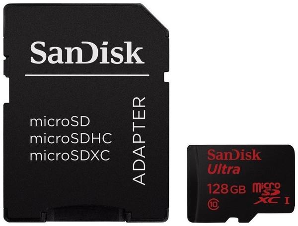 SanDisk microSDXC Ultra 128GB Class 10 48MB/s UHS-I + SD-Adapter