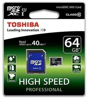Toshiba High Speed Professional microSDXC 64 GB (SD-C064UHS1-6A)