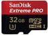 SanDisk microSDHC Extreme Pro 32GB Class 10 UHS-I U3 + SD-Adapter