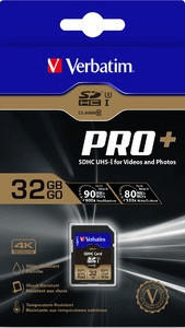 Verbatim Pro+ SDHC 32GB UHS-I U3 (49196)