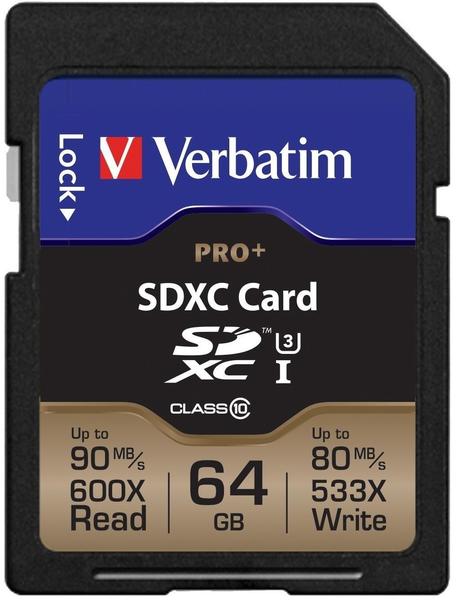Verbatim Pro+ SDXC 64GB UHS-I U3 (49197)