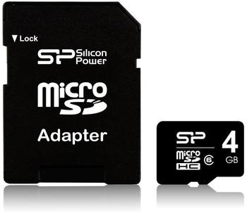 Silicon Power microSDHC 4GB Class 6 (SP004GBSTH006V10-SP)