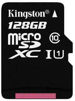 Kingston microSDXC 128 GB Class 10 mit Adapter (SDCX10/128GB)