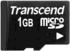 Transcend microSD Card 1 GB + SD-Karten Adapter (TS1GUSD)