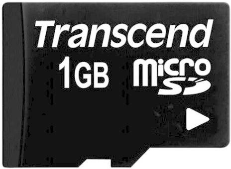 Transcend microSD Card 1 GB + SD-Karten Adapter (TS1GUSD)