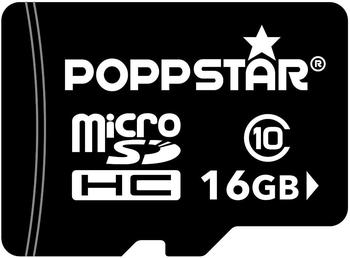 Poppstar microSDHC 16GB Class 10 + SD-Adapter
