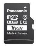 Panasonic microSDHC Gold 16GB Class 10 UHS-I (RP-SMGA16GAK)