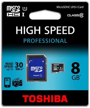 Toshiba microSDHC 8GB Class 10 UHS-I (SD-C008UHS1(BL5A)