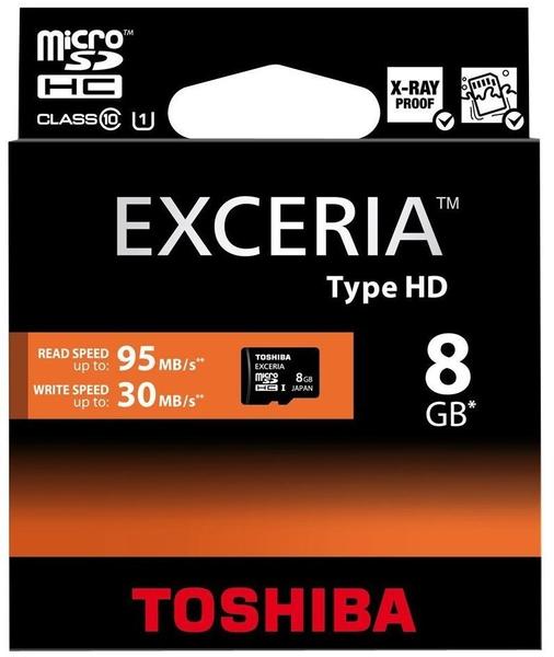 Toshiba microSDHC Exceria HD 8GB Class 10 UHS-I