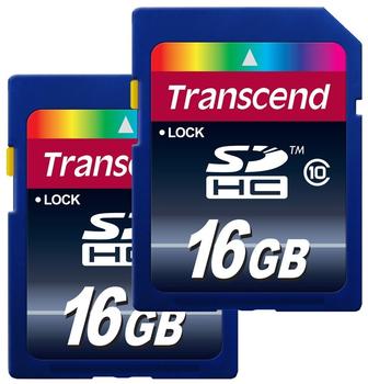 Transcend SDHC 16GB Class 10 (2 St.)