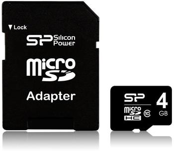 Silicon Power microSDHC 4GB Class 10 (SP004GBSTH010V10-SP)